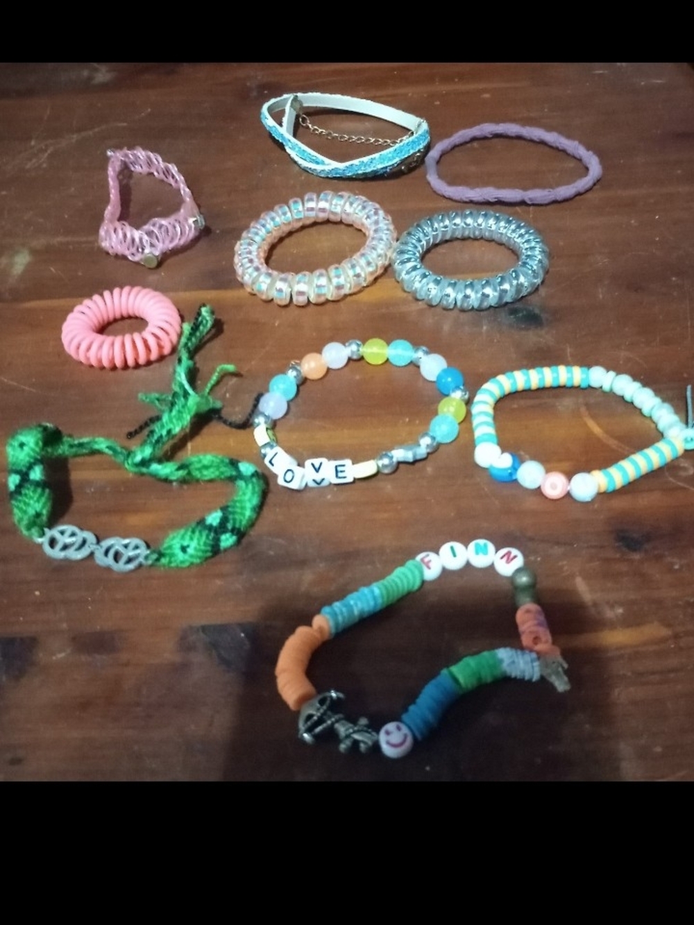Kids Multicolor Beaded and Elastic Bracelet Set
